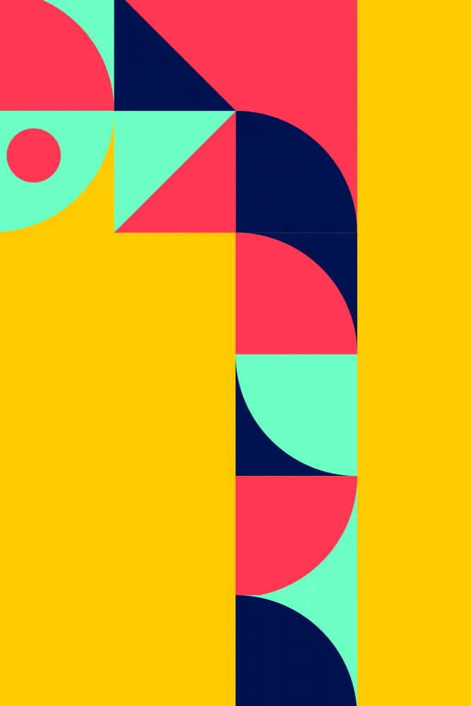 Colorful Geometric Shapes by jay stanley — canvas wall art