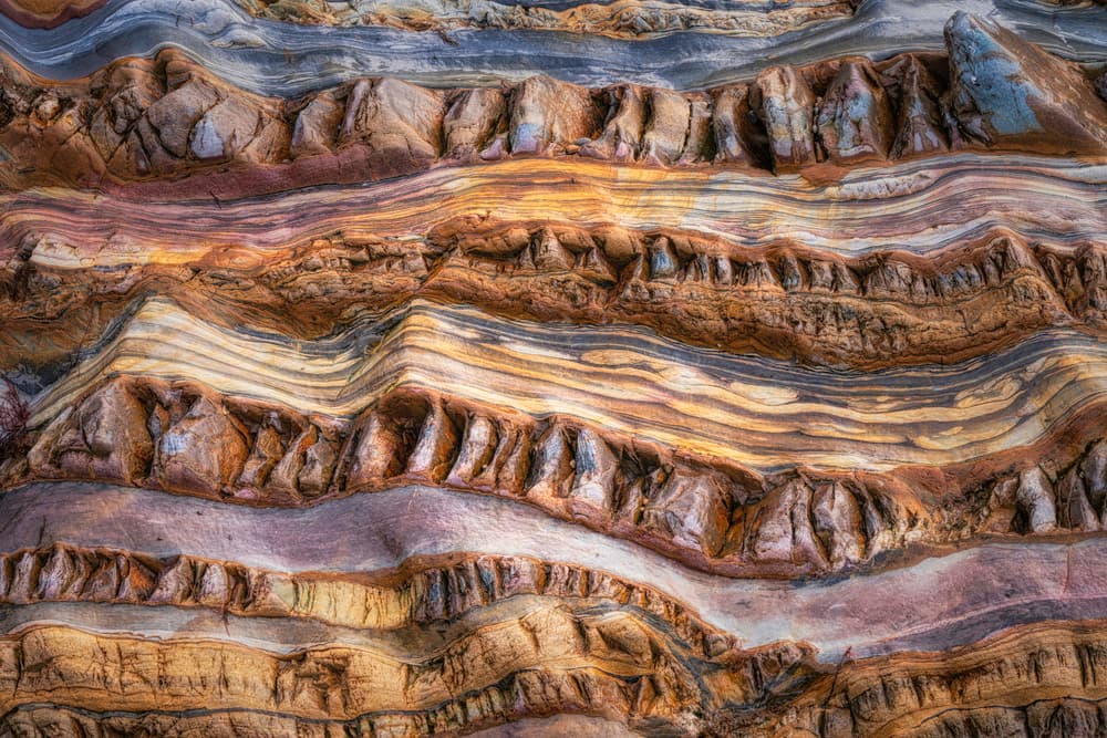 Vibrant Layered Earth by Saskia Dingemans — canvas wall art