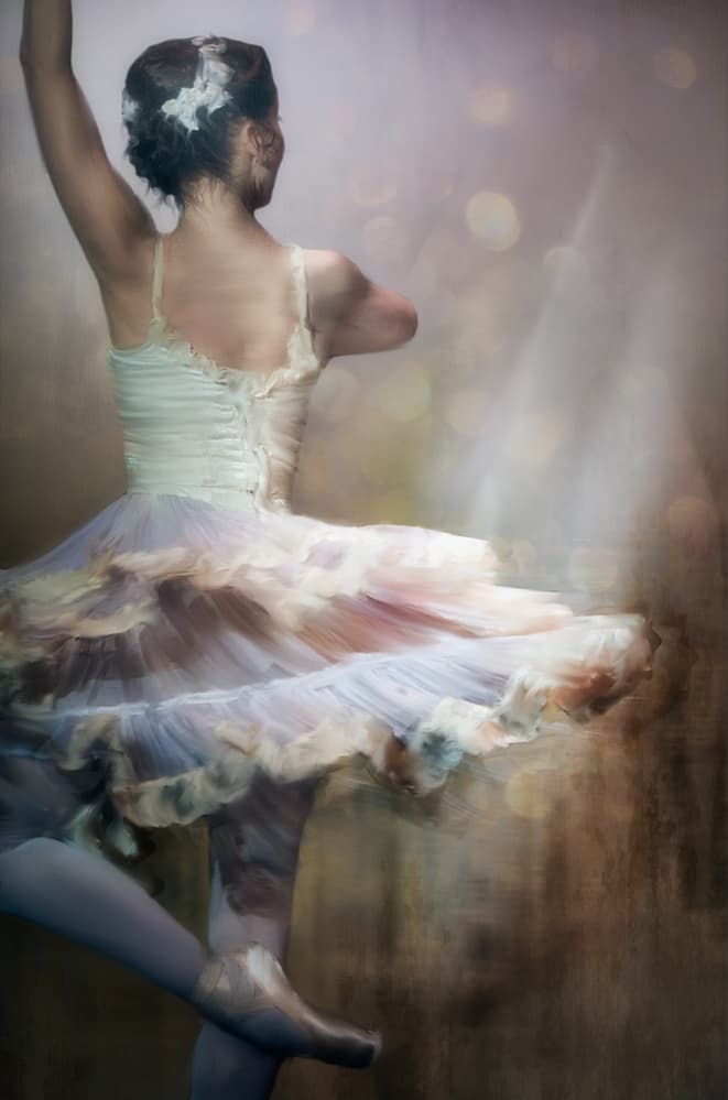 Graceful Ballerina Motion by Charlaine Gerber — canvas wall art