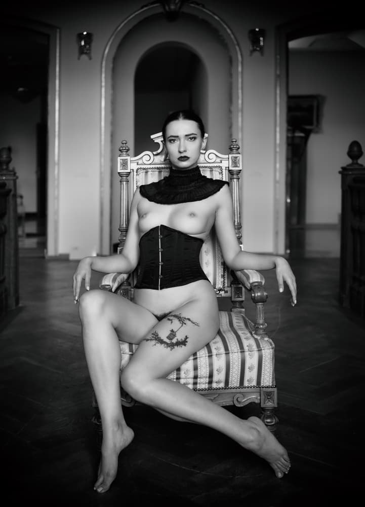 Regal Nude Portrait by Lukas Kaminski — canvas wall art