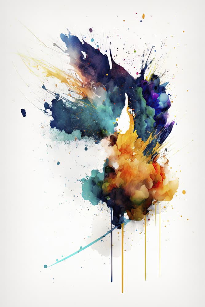 Abstract Paint Burst by Mauro — canvas wall art