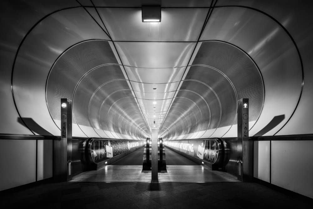 Long Modern Tunnel by Marc van Oostrum — canvas wall art