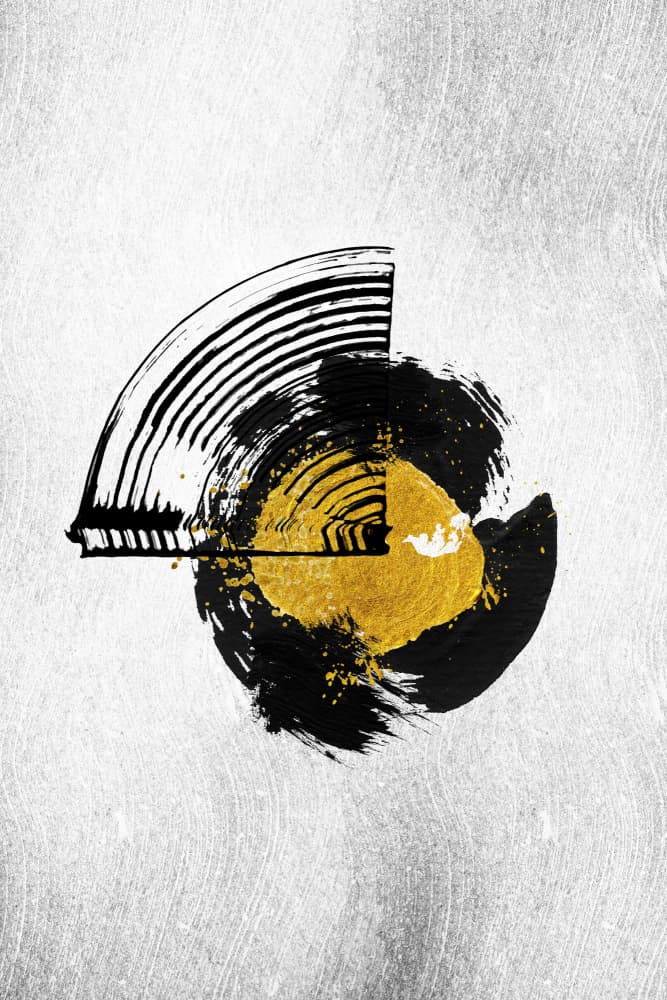 Black Gold Rhythm by Fun Qui — canvas wall art