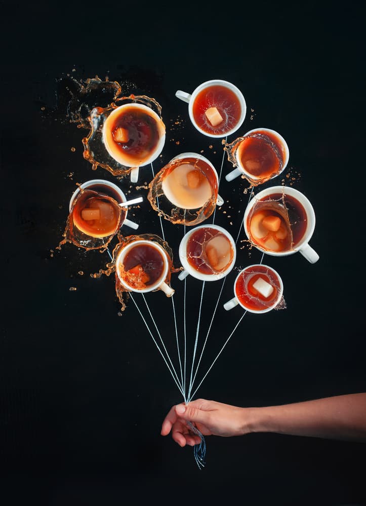 Coffee Cup Balloons by Dina Belenko — canvas wall art