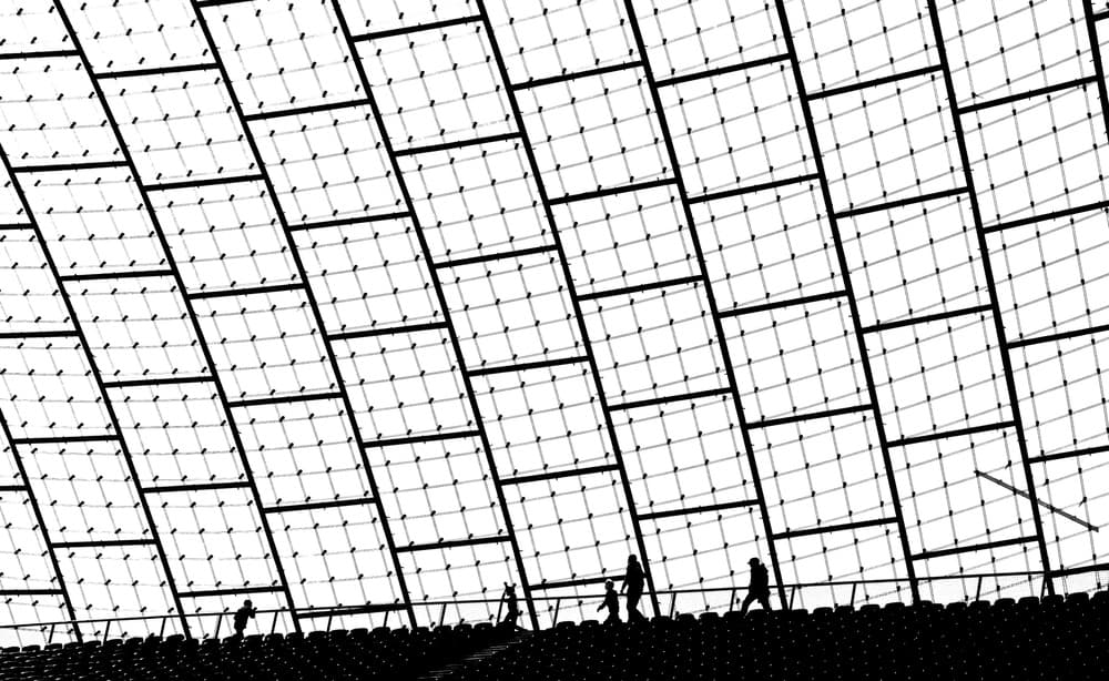 Architectural Grid Silhouettes by Hans Peter Rank — canvas wall art