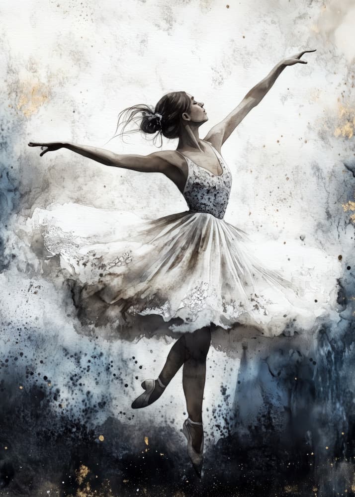 Ethereal Ballet Dance by Justyna Jaszke — canvas wall art