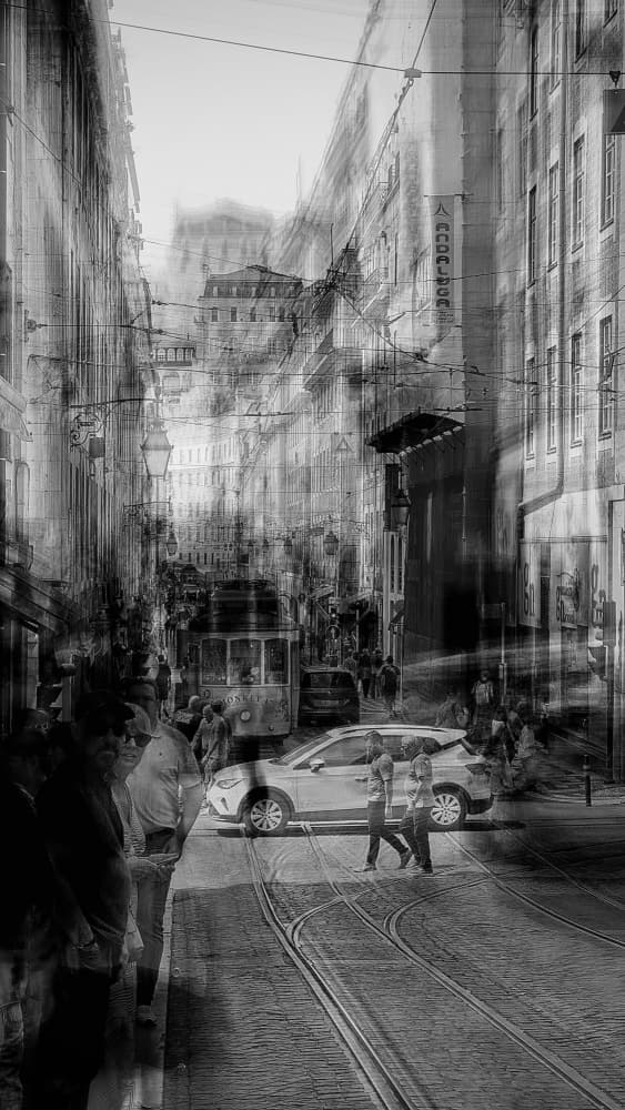 Blurred City Life by Molly Fu APA — canvas wall art