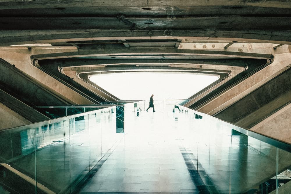Modern Architectural Path by Andy Bauer — canvas wall art