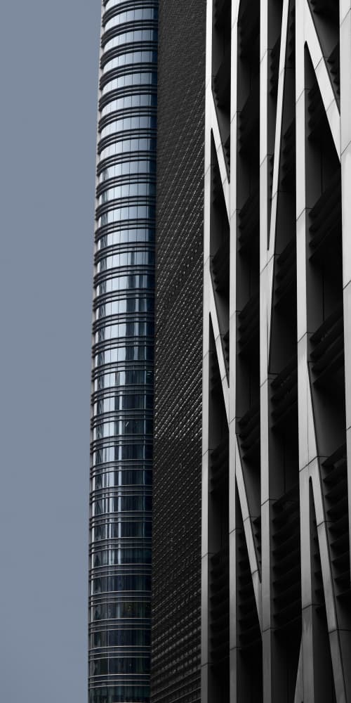 Sleek City Architecture by Shuchuan Liu — canvas wall art