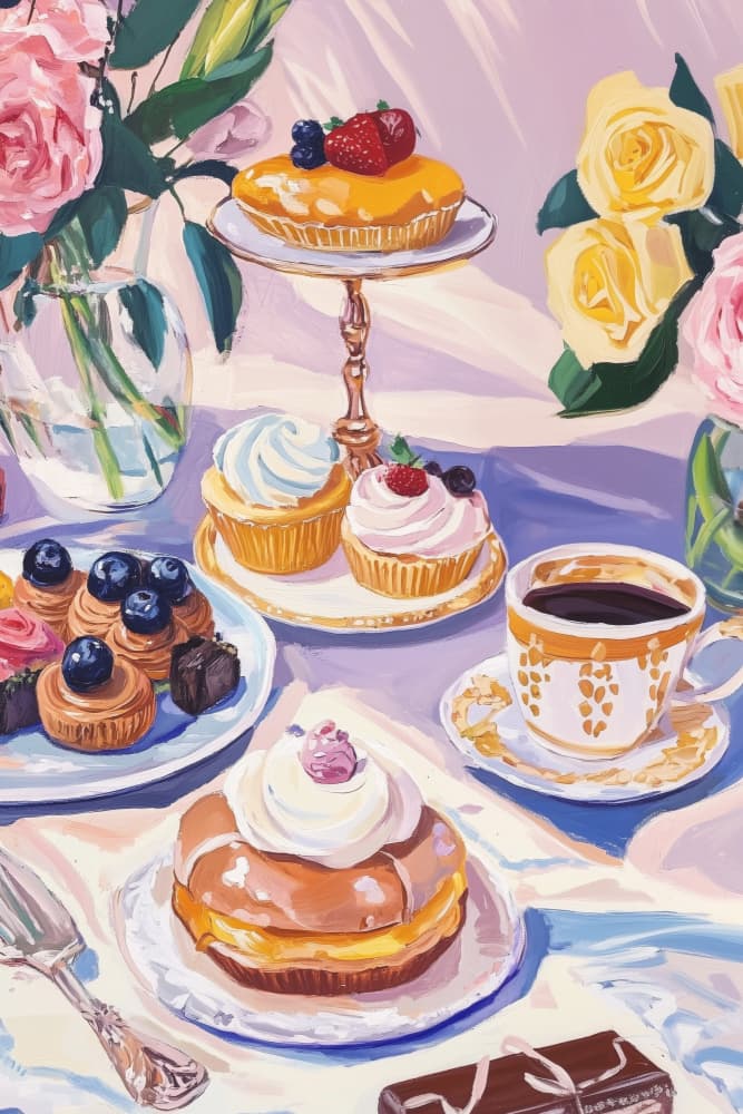 Sweet Tea Party by Melloi Art Prints — canvas wall art