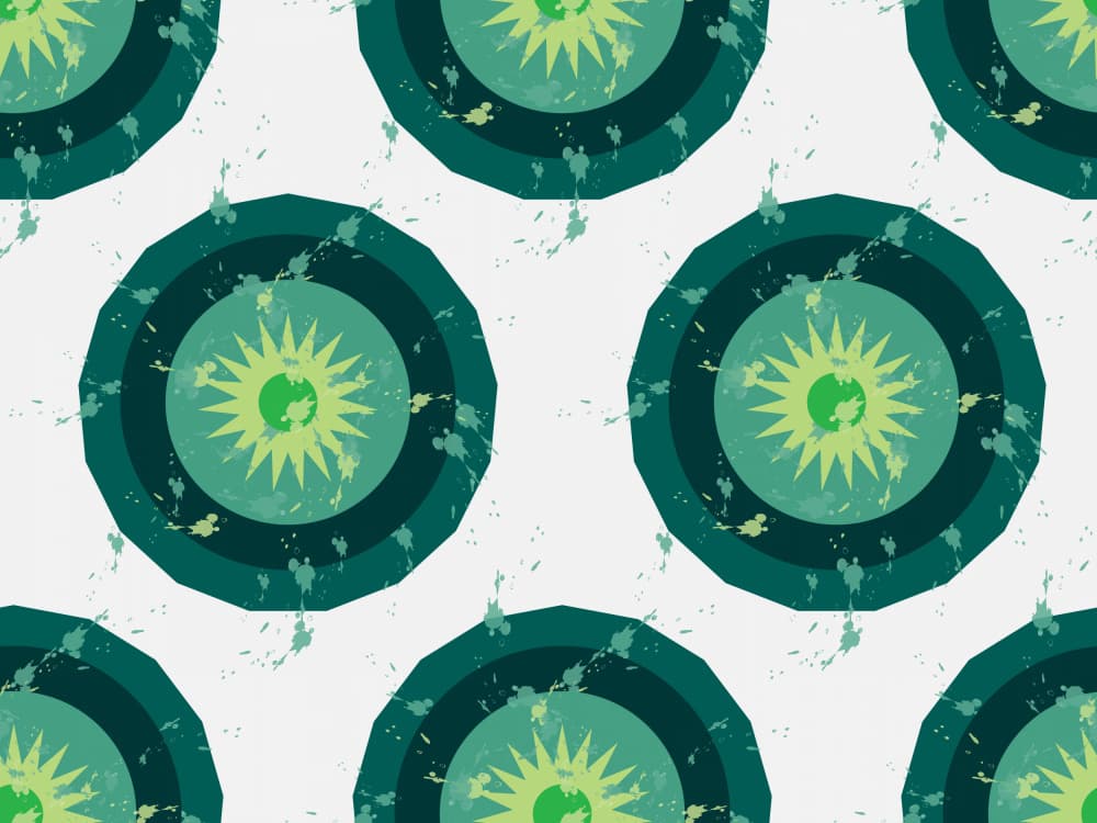 Vibrant Green Sunburst by Marika Barsrsind — canvas wall art