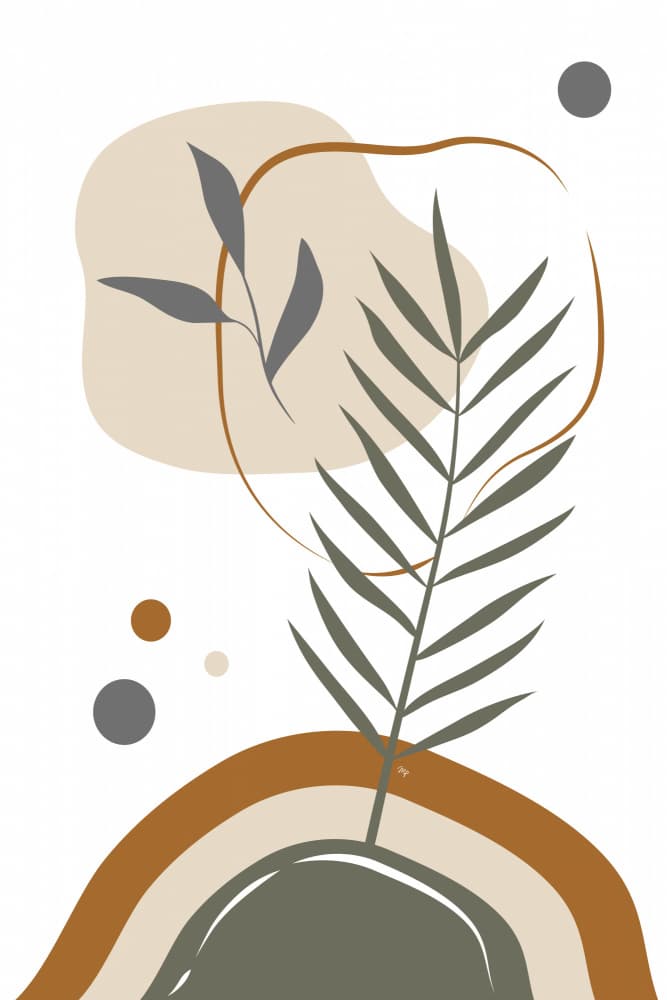 Abstract Organic Foliage by Martina — canvas wall art