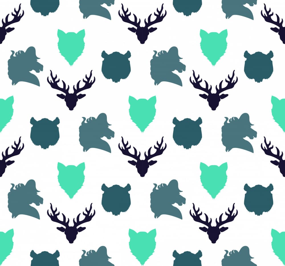 Wild Animal Silhouettes by Marika Barsrsind — canvas wall art