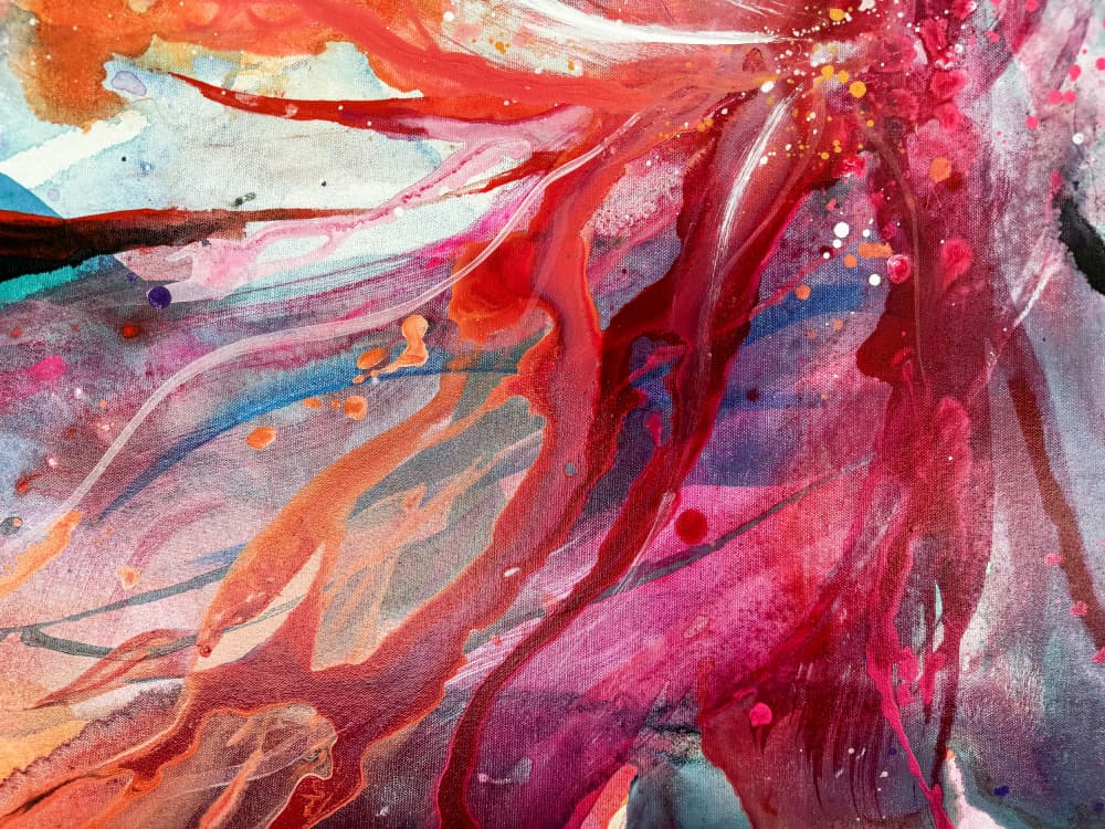 Vibrant Abstract Flower by Anna Viklund — canvas wall art