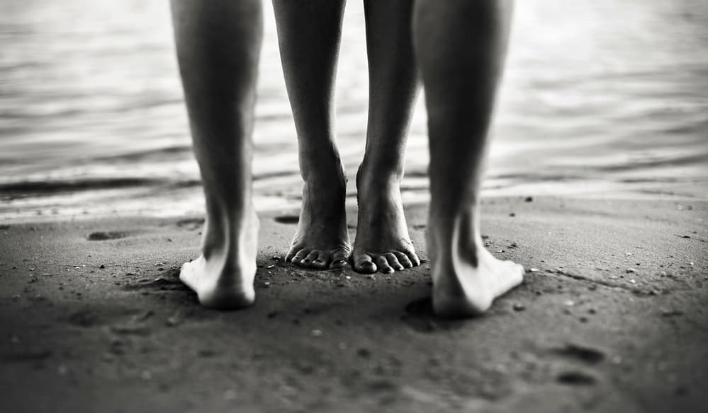 Barefoot Beach Connection by Yulia Takh — canvas wall art