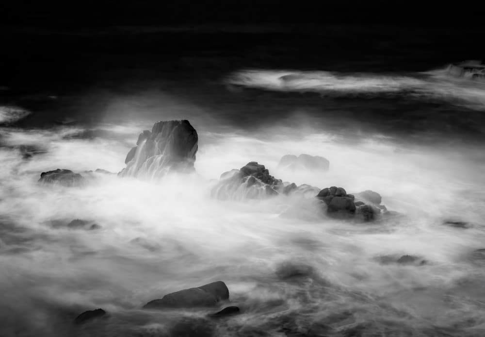 Misty Ocean Rocks by Takafumi Yamashita — canvas wall art