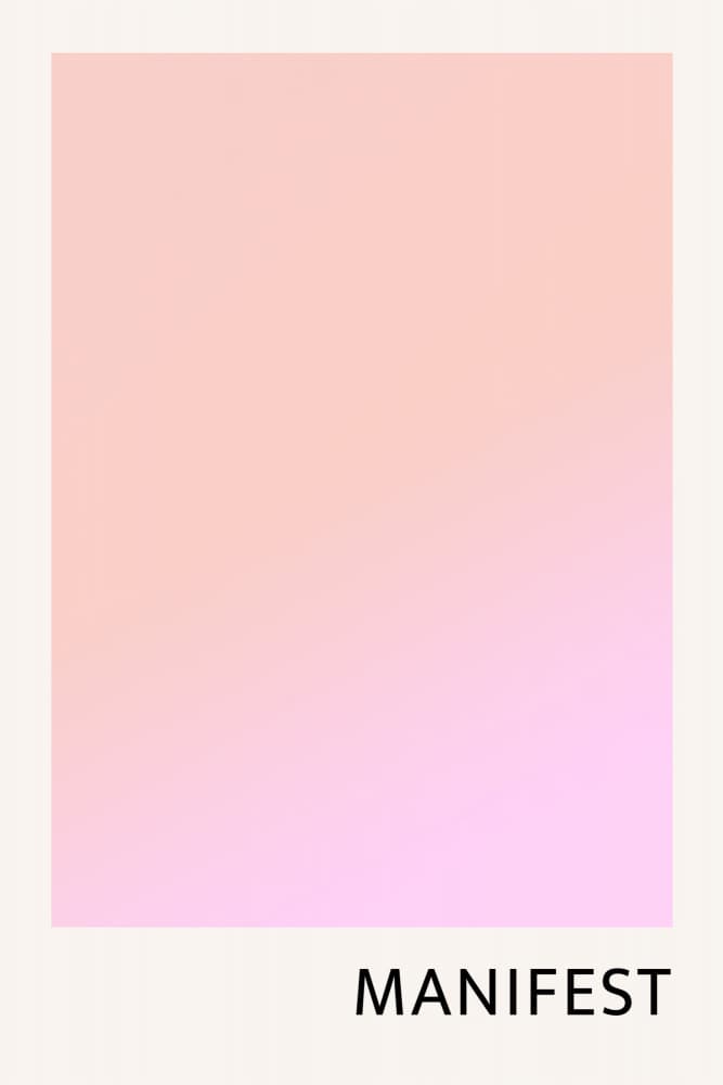 Dreamy Pastel Manifest Gradient by Talitha McQueen — canvas wall art