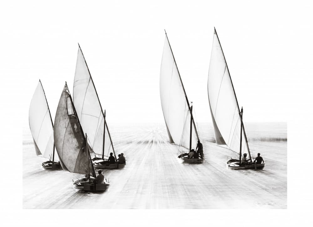 Dynamic Sailboat Race by Kareem — canvas wall art