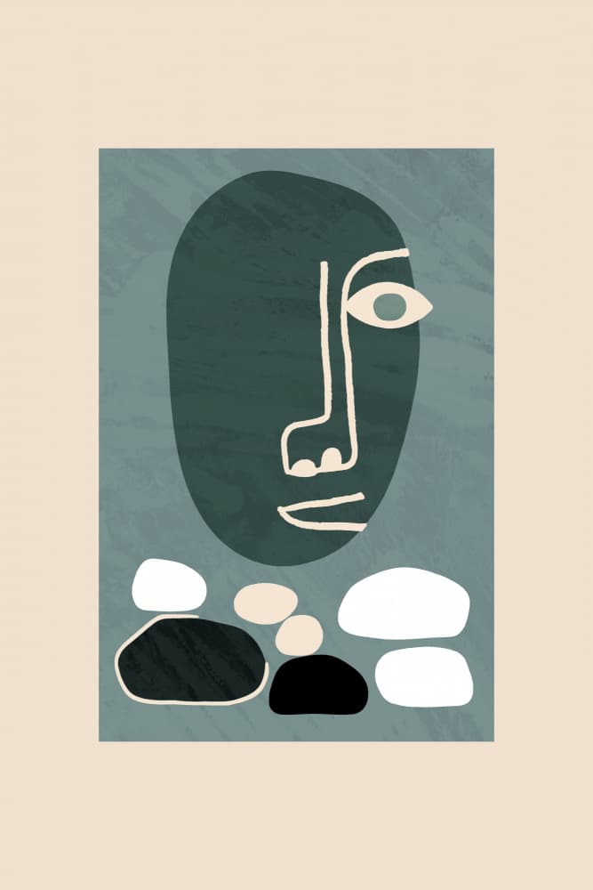 Calm Abstract Portrait by cartissi — canvas wall art