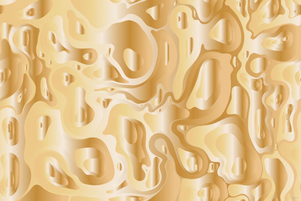 Golden Liquid Flow by Sue Skellern — canvas wall art