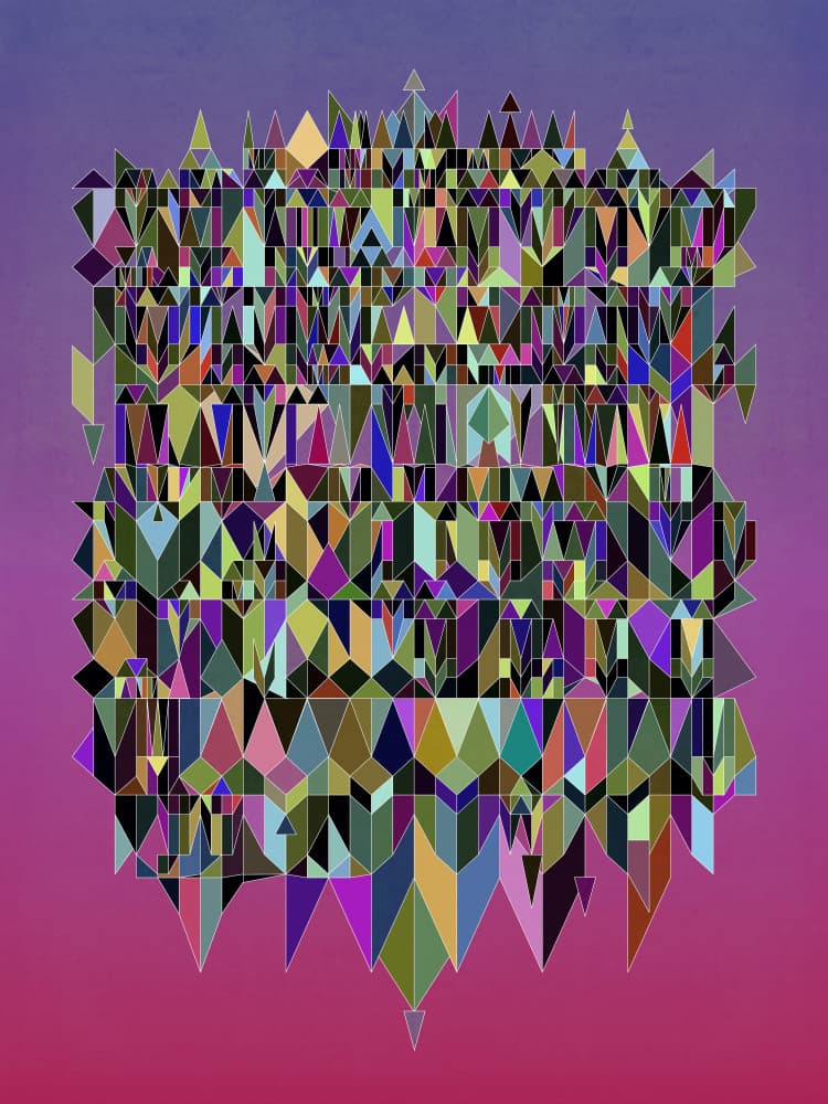 Abstract Geometric Cityscape by Angelo Cerantola — canvas wall art