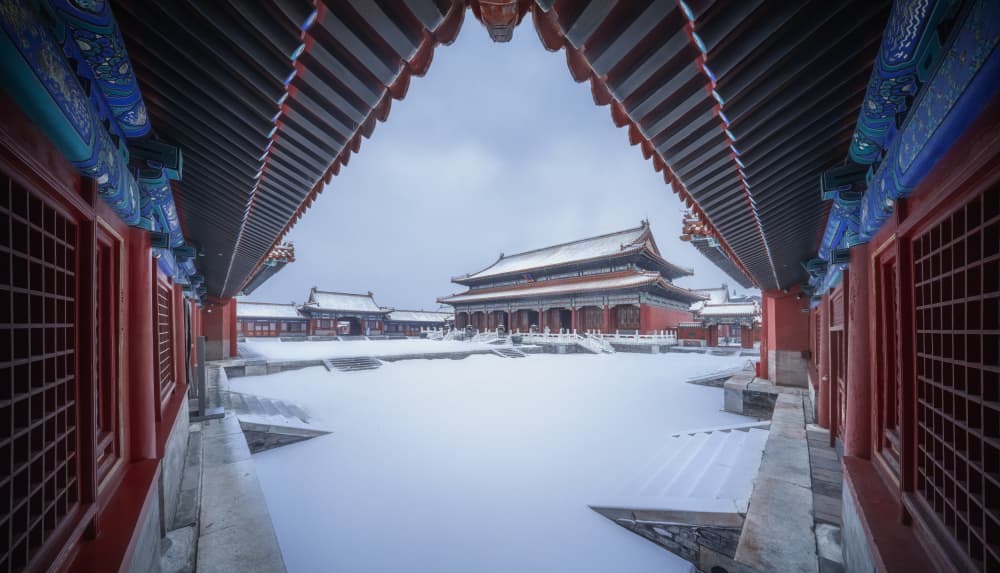 Forbidden City Winter Snow by Yuan Cui — canvas wall art