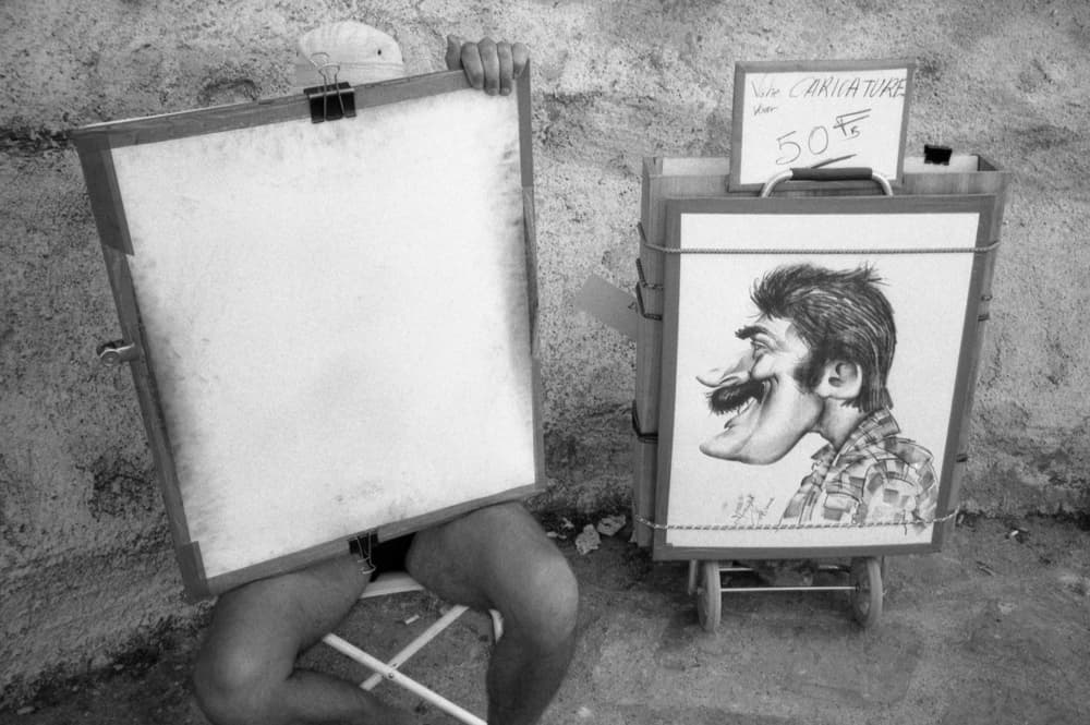 Street Caricature Portrait by Dieter Matthes — canvas wall art