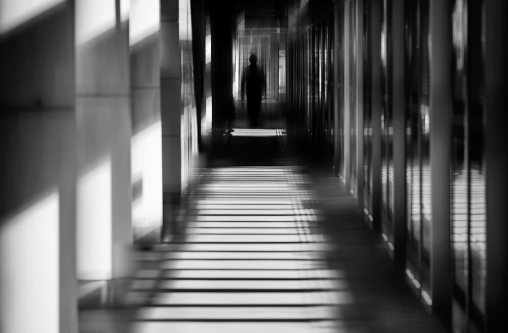 Long Corridor Shadows by HAN dong hee — canvas wall art
