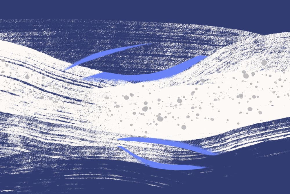Blue Winter Waves by Simona Gocan — canvas wall art