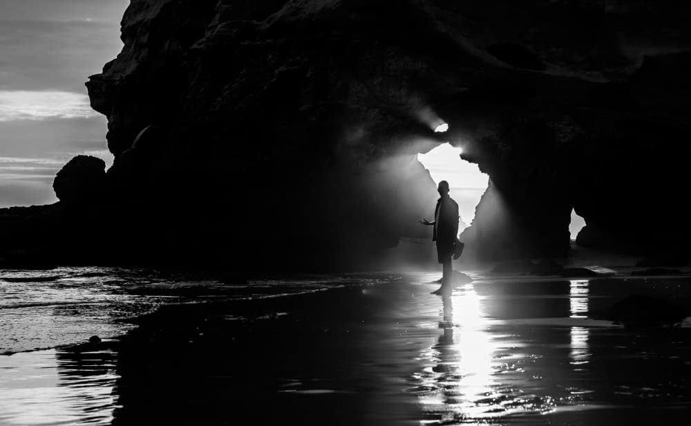 Solitary Cave Light by Ilze Ozola — canvas wall art