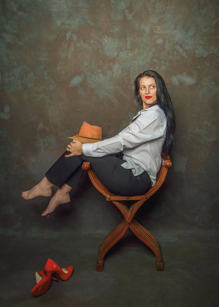 Pensive Woman Barefoot by Cristian Pavel — canvas wall art