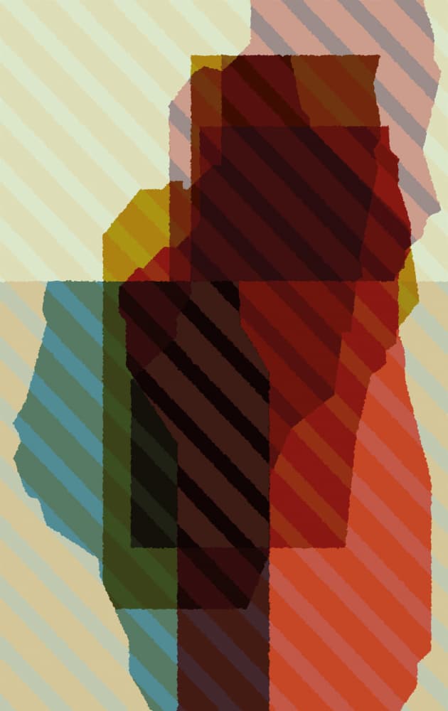 Vibrant Striped Layers by Rafa Mateo — canvas wall art