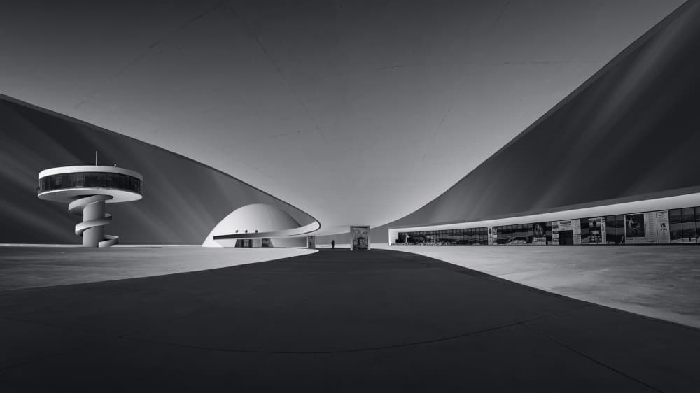 Curved Modern Architecture by Enrique Rodriguez de Mingo — canvas wall art