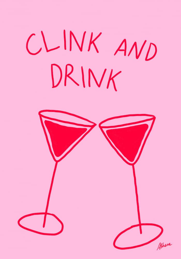 Clink and Drink by Athene Fritsch — canvas wall art