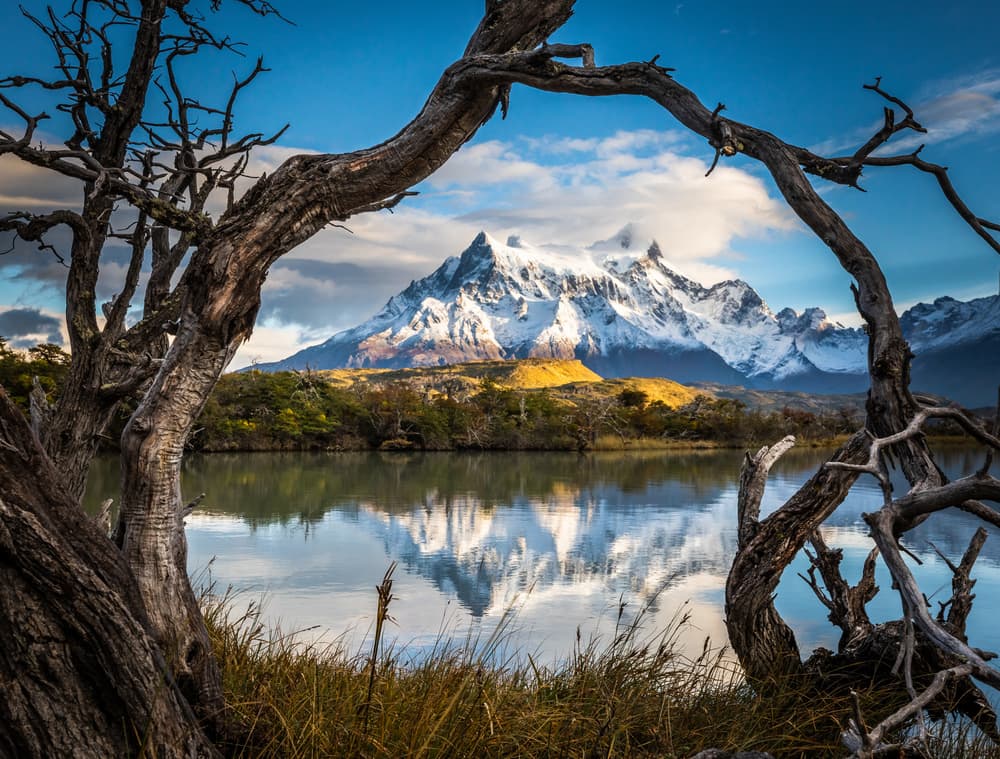 Patagonia Peaks Lake Reflection by Alexander Lozitsky — canvas wall art