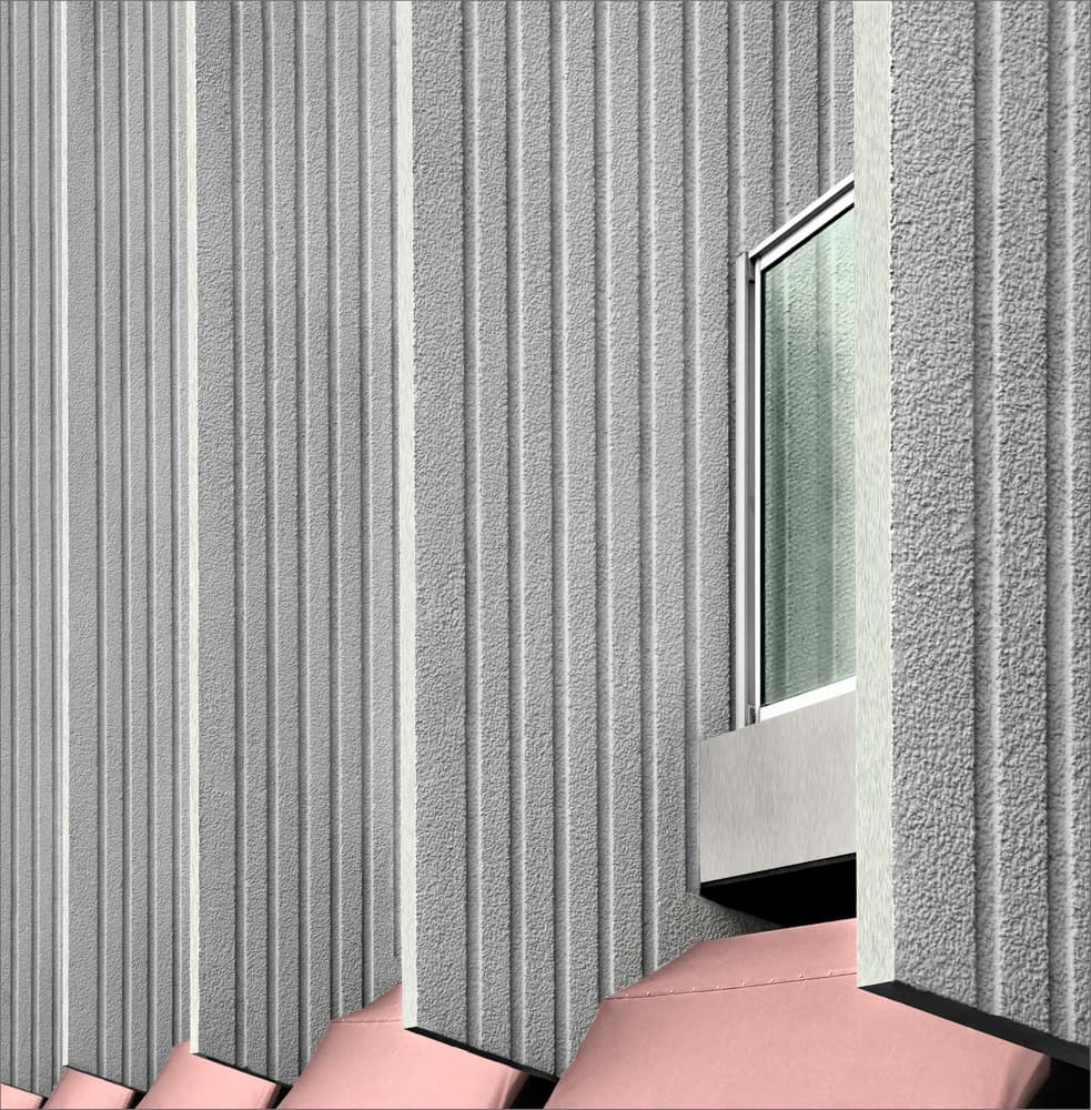 Modern Grey Facade by Gilbert Claes — canvas wall art