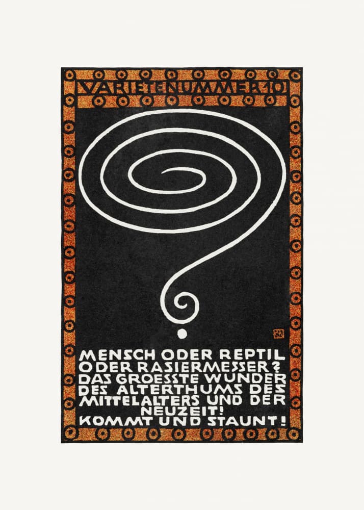 Variety Act 10  Man or Reptile or Razor? by Moriz Jung — canvas wall art