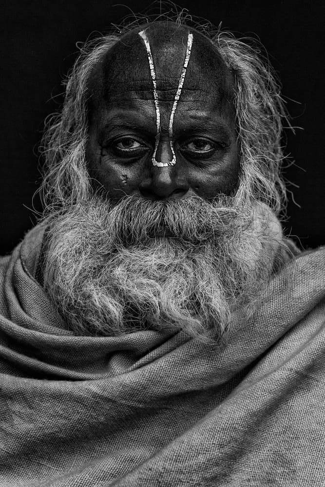 Wise Hindu Elder by Haitham AL Farsi — canvas wall art