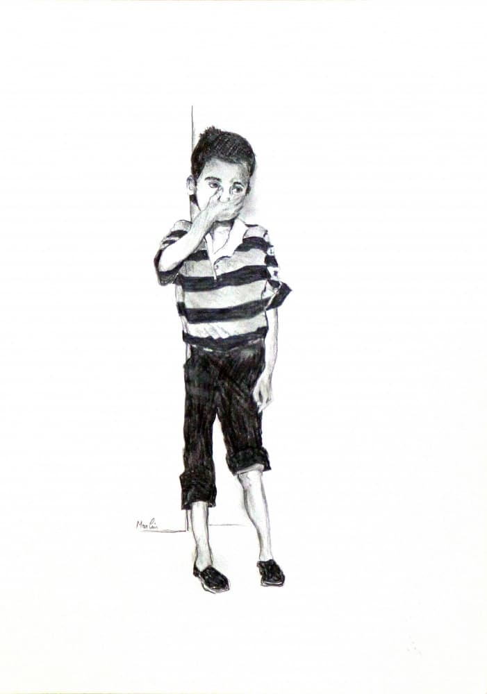 Thoughtful Young Boy by Pascal Marlin — canvas wall art