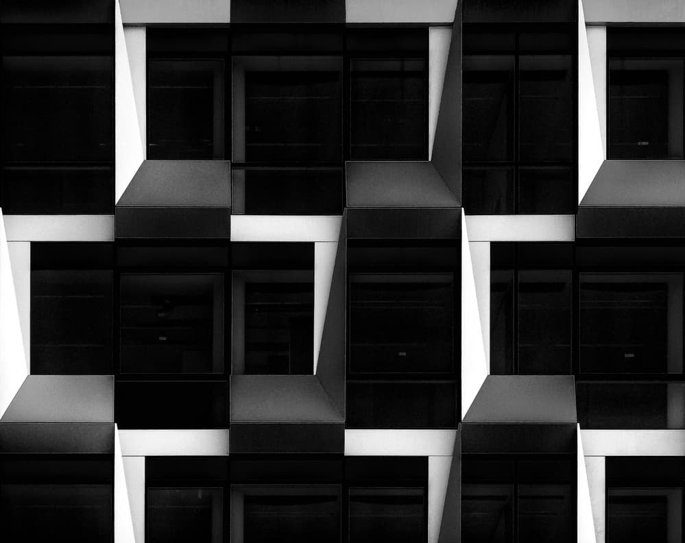 Modern Geometric Facade by Henk van Maastricht — canvas wall art