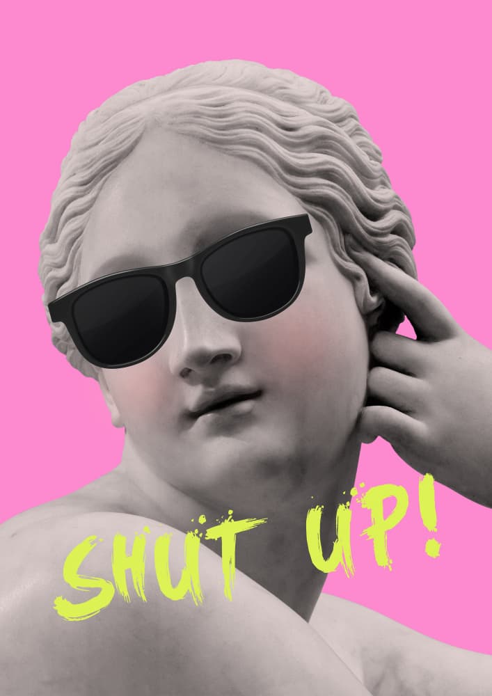 Sassy Statue Sunglasses by Talitha McQueen — canvas wall art