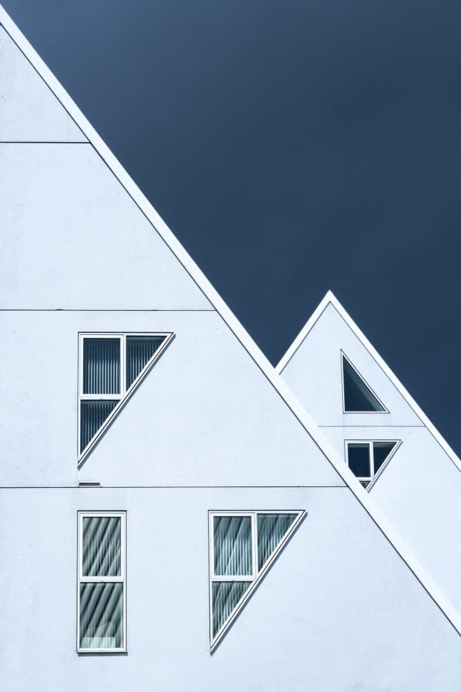 Geometric White Architecture by Linda Wride — canvas wall art