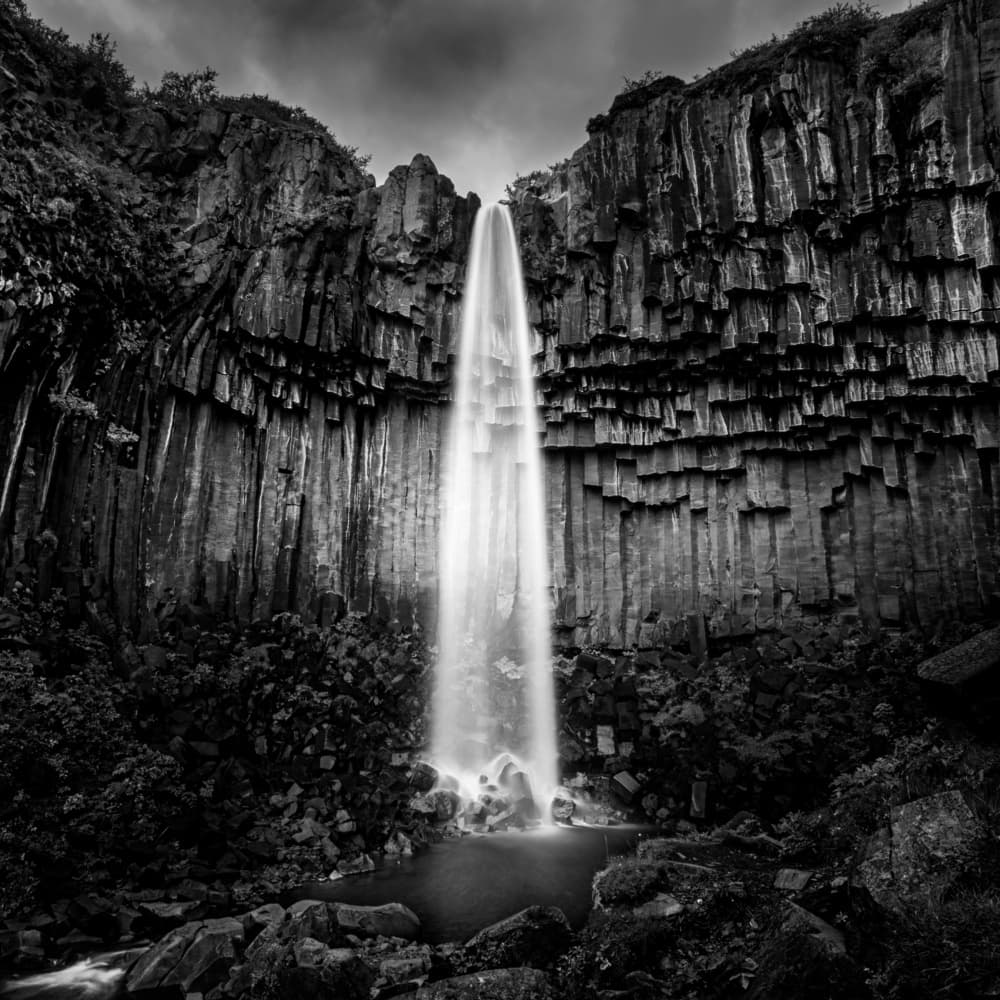 Majestic Basalt Waterfall by George Digalakis — canvas wall art