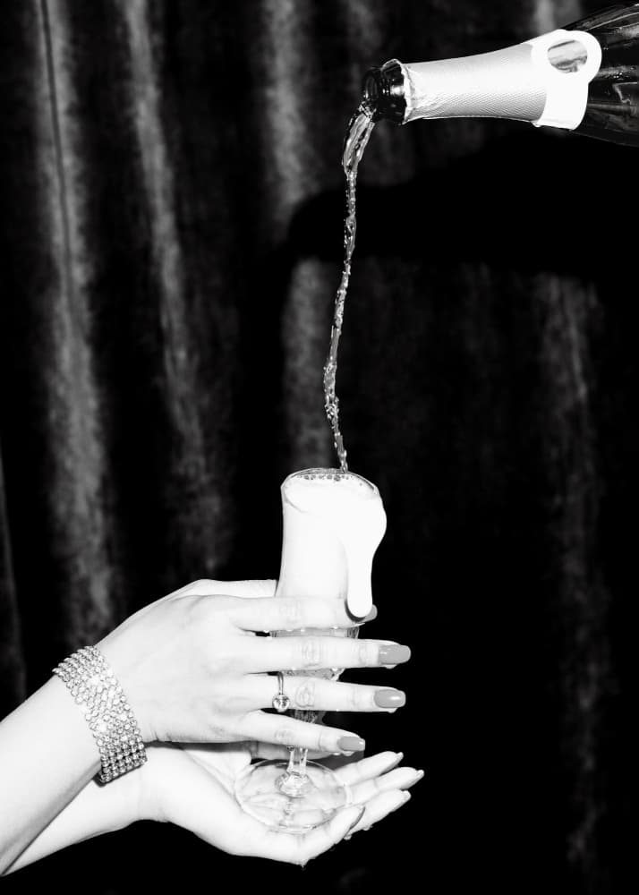 Glamorous Champagne Pour by Pictufy Studio III — canvas wall art