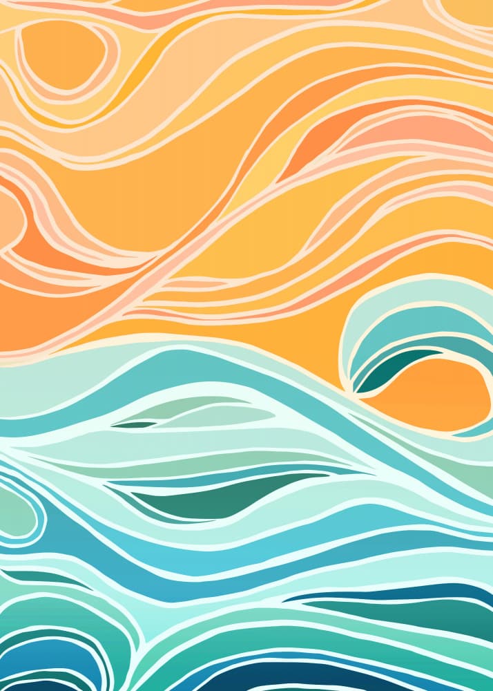 Sky and Sea Abstract 2 by Kristian Gallagher — canvas wall art