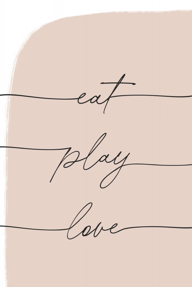 Eat Play Love by uplusmestudio — canvas wall art