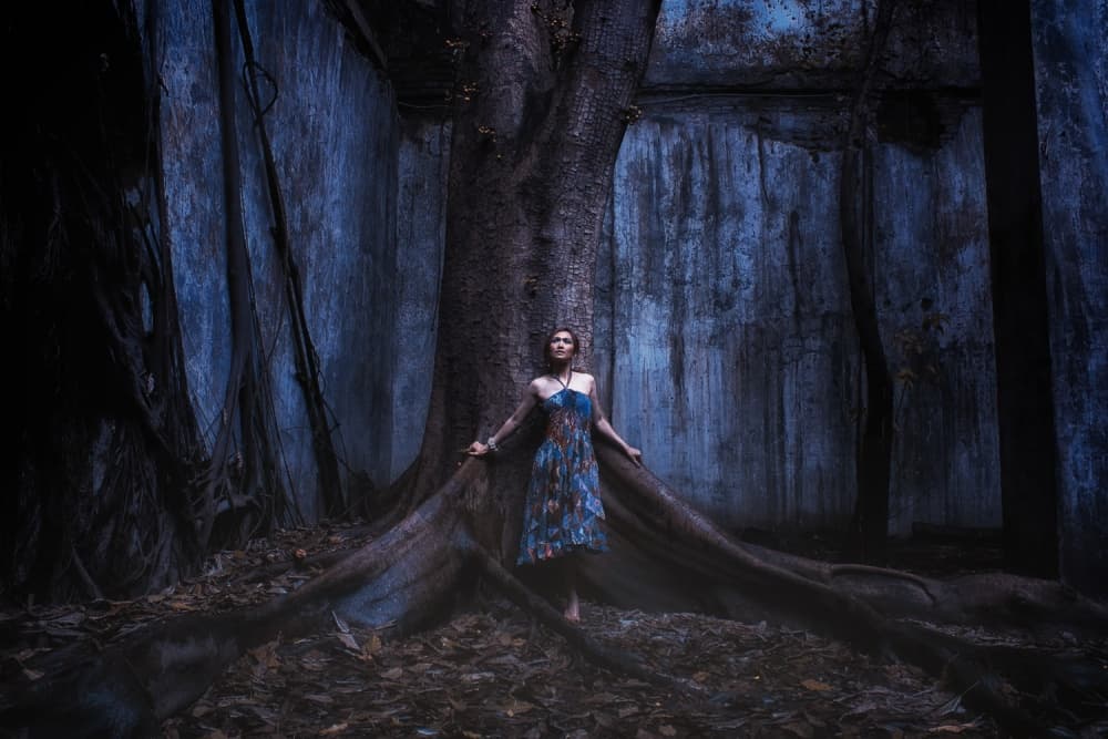 Ethereal Forest Woman by Joey Bangun — canvas wall art