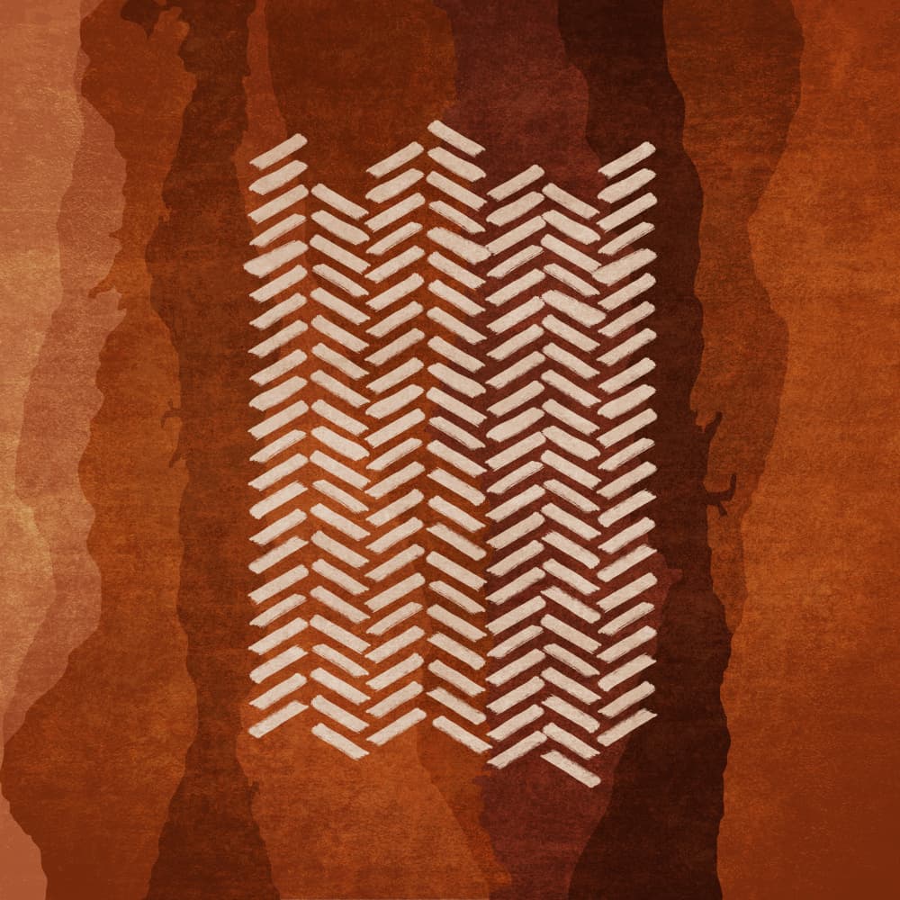 Rustic Herringbone by Emel Tunaboylu — canvas wall art