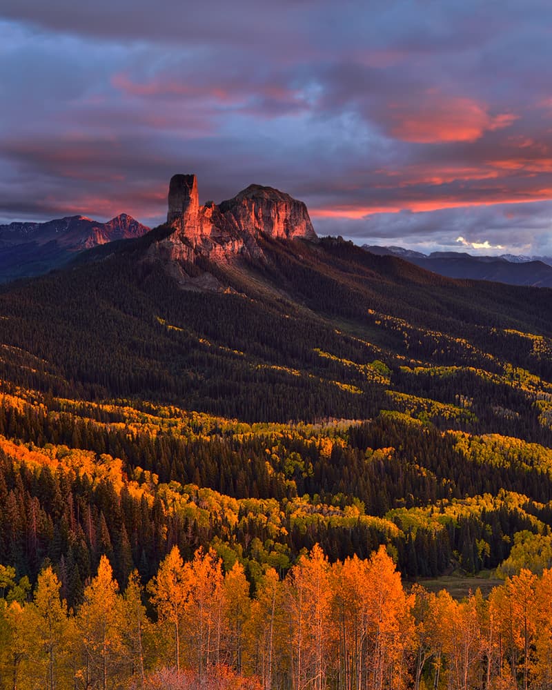 Vibrant Autumn Peaks by Mei Xu — canvas wall art