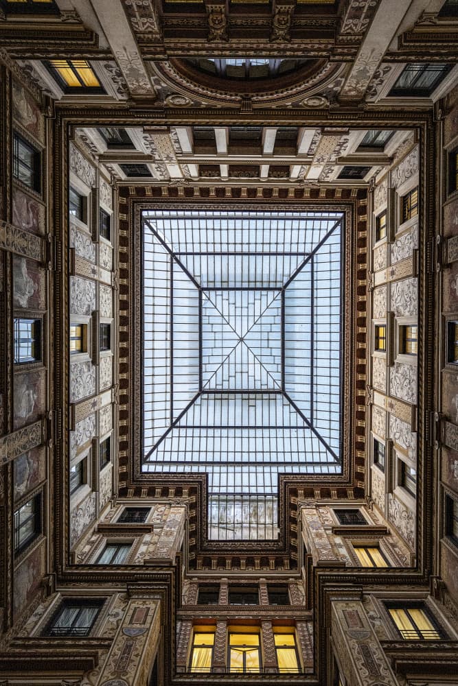 Ornate Glass Ceiling by Juan José — canvas wall art